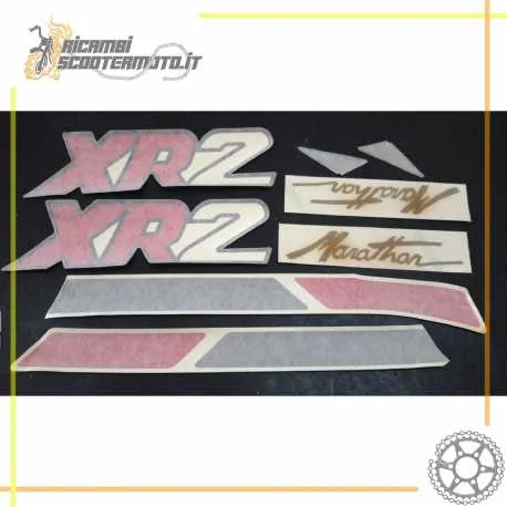 Prezzo Conveniente Serie decalco adesivi fianchetti per rosso Originale GILERA XR2 125 Marathon