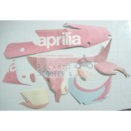 Serie Decalco Adesivi Per Rosso Originale Aprilia Rs 125 99-05 Spedizione Gratuita
