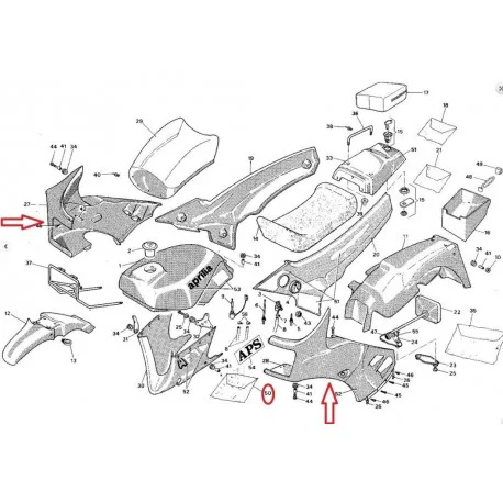 Serie Decalco Carena Dx Sx Aprilia Af1 50 Ultime Pezzi