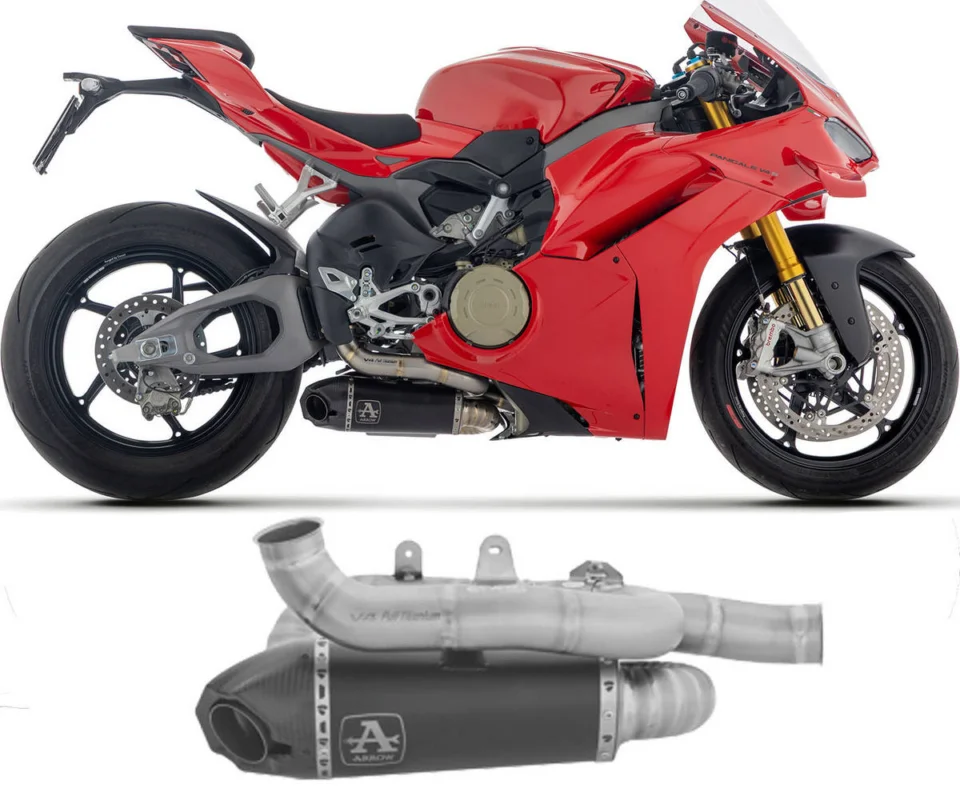 Subito Disponibile Scarico Semi-Completo Works Arrowtitanio Dark con fondello carby per DUCATI PANIGALE V4Modelli dal 2025 al 2026 71163PKR
