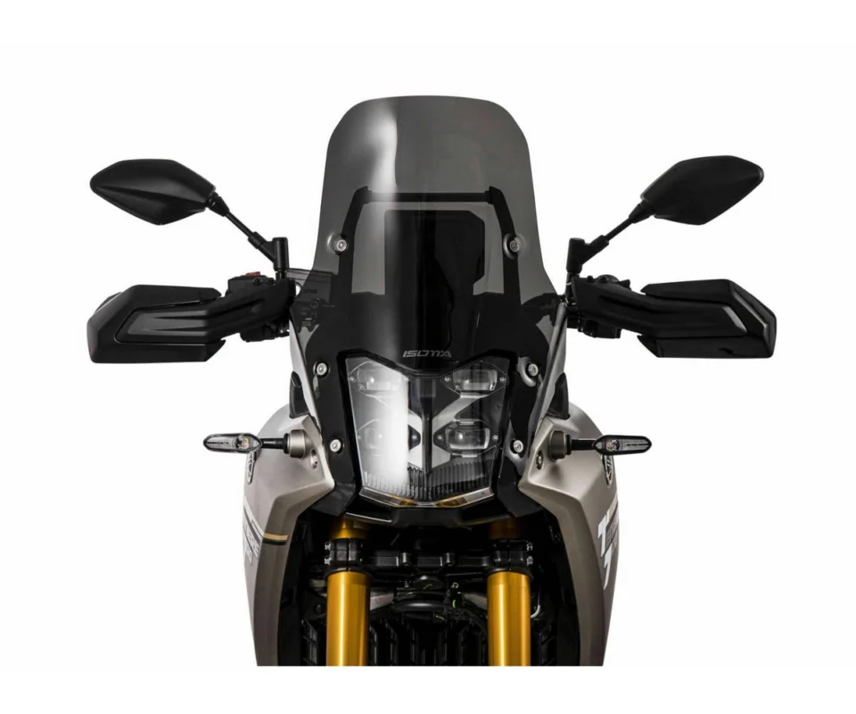 Di Tendenza Parabrezza Isotta Rally senza Copertura Faro 350x475x3 Fumé Scuro Per Yamaha Tenere 700Modelli dal 2025 al 2026 SC398-FS-ATT/SC395
