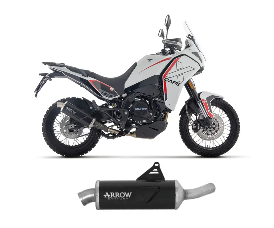 Terminale Arrow Indy Race EVO Alluminio Dark+fondello Inox MOTO MORINI X-CAPE 700Modelli dal 2025 al 2026 72664AON Occasione
