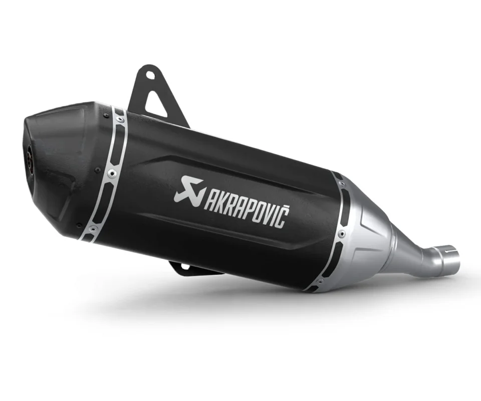 Solo Oggi Terminale di Scarico Omologato Akrapovic Slip-on Line Acciaio Nero per VESPA 125GTS / SUPER / SUPERSPORT/TECHModelli dal 2025 al 2026 S-VE125SO4-HWSSBL