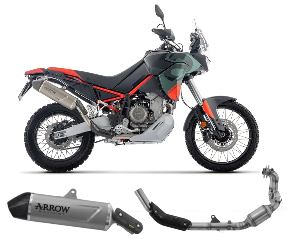 Spedizione Gratuita Scarico Completo Arrow Indy Race EVO Titanio per Aprilia Tuareg 660Modelli dal 2025 al 2026 72646PK + 72202PD