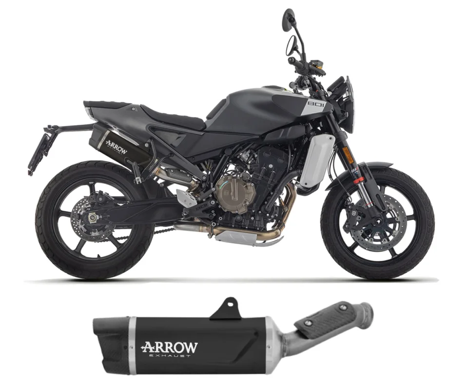 Direttamente Dal Produttore Terminale Scarico Arrow Indy Race EVO Alluminio Dark per Husqvarna Svartpilen 801Modelli dal 2024 al 2026 71975AKN