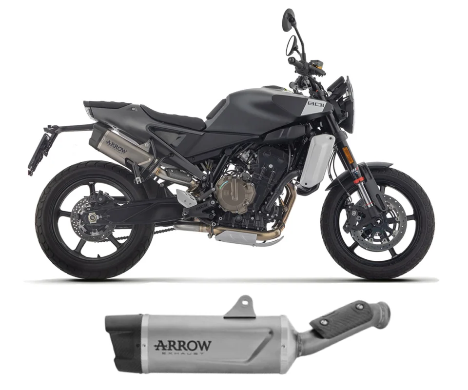 Subito Disponibile Terminale Scarico Arrow Indy Race EVO Titanio per Husqvarna Svartpilen 801Modelli dal 2024 al 2026 71975PK