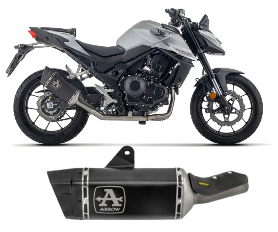 Di Tendenza Terminale Scarico Arrow Pista Titanio Nero HONDA CB 750 HORNETModelli dal 2025 al 2026 71508PTN