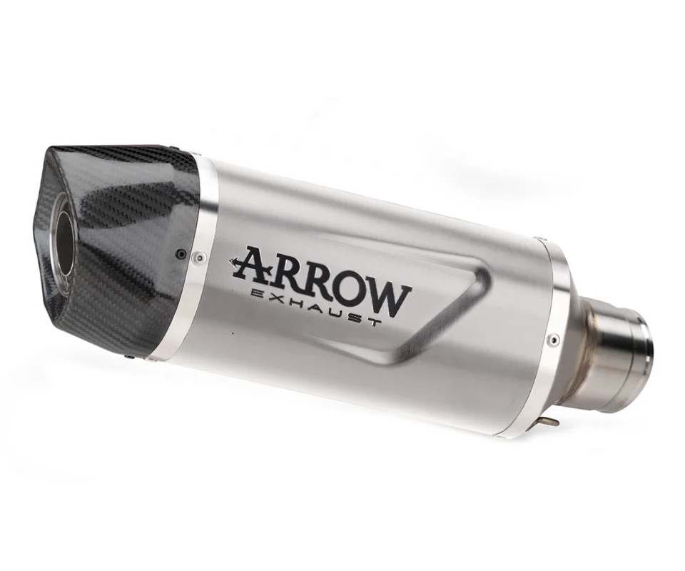 Terminale di Scarico Arrow Indy Race EVO Carbon End Cap in Titanio per CF MOTO 450 MTModelli dal 2025 al 2026 72659PK Subito Disponibile