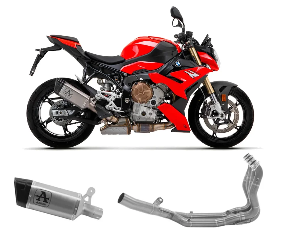 Scarico Completo Arrow Pista Titanio / Acciaio Non per Uso Stradale BMW S 1000 RModelli dal 2021 al 2024 71006PT + 71718MI Pagamento Sicuro