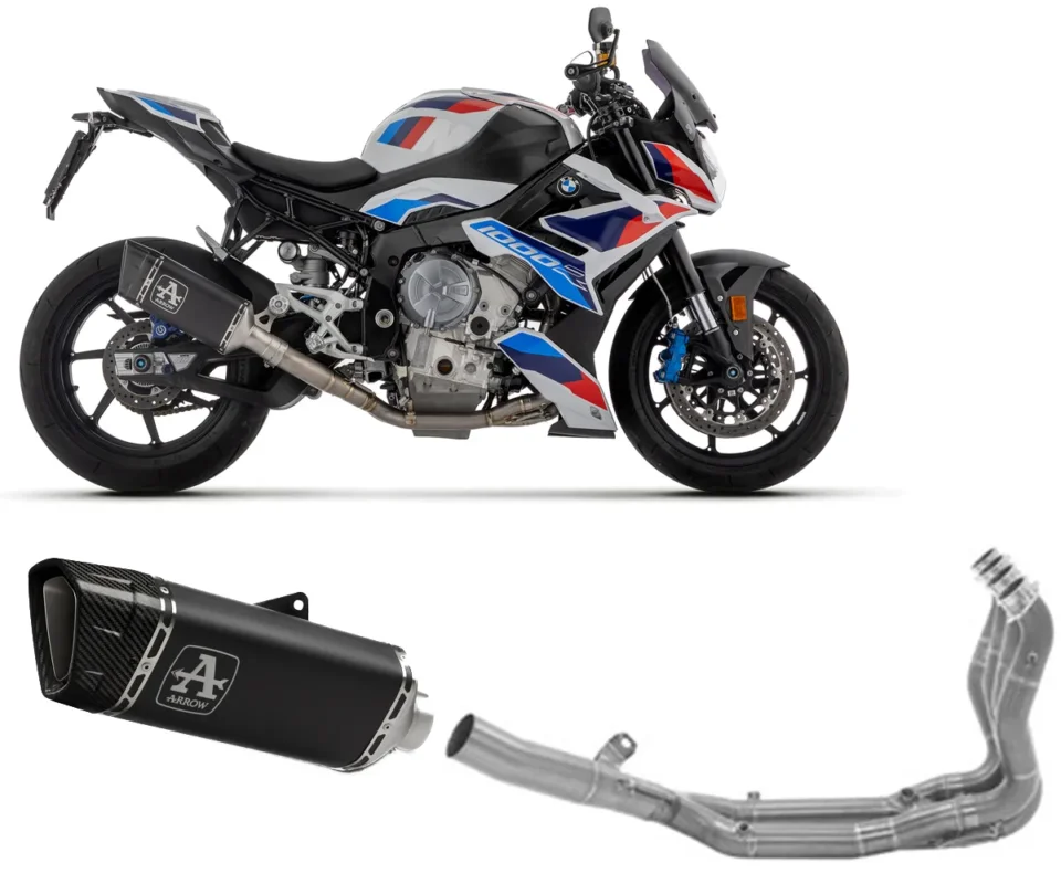 Saldi Scarico Completo Pista Arrow in Titanio Dark No Uso Stradale per BMW M 1000 RModelli dal 2023 al 2024 71006PTN + 71768MI
