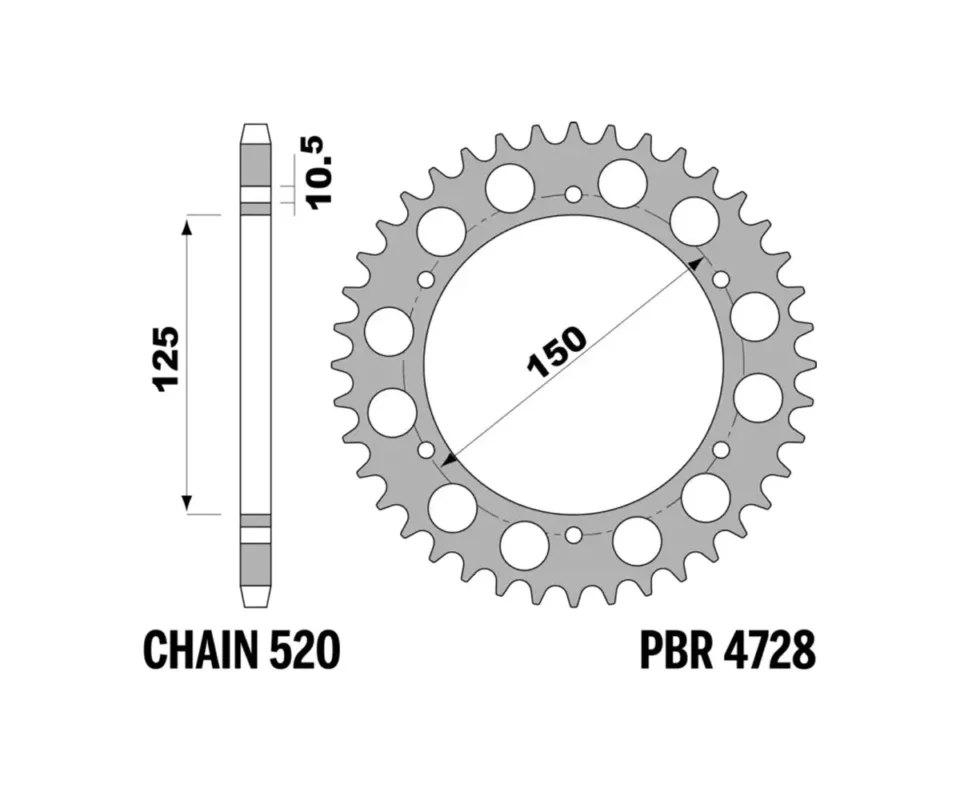 Compra Oggi Stesso Corona PBR Passo 520 - 46 Denti per BENELLI TRK 702 XModelli dal 2022 al 2026 4728 46 C45