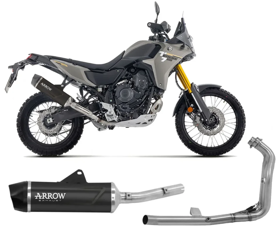 Scarico Completo Arrow Indy-Race EVO no uso stradale Alluminio DarkYAMAHA TENERÉ 700Modelli dal 2025 al 2026 72660AKN + 72201PD Compra Adesso