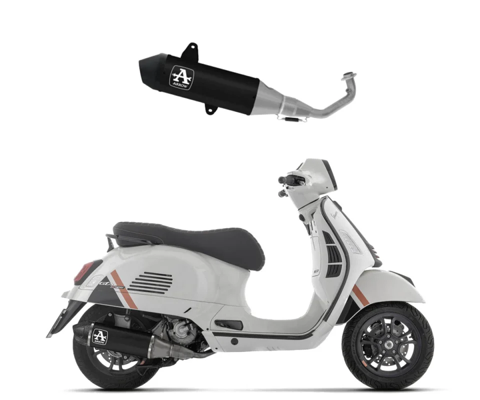 Scarico Completo Racing con terminale Urban in alluminio "Dark" con fondello carby Piaggio Vespa Gts 310Modelli: 2024 53051AKN Super Prezzo