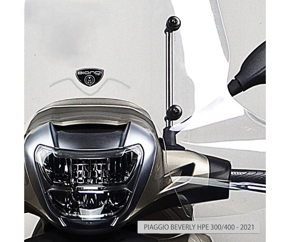 Kit Attacchi Parabrezza Biondi per Piaggio Beverly 400 (REPLICA IL KIT ORIGINALE, compatibile sia con parabrezza e cupolini originali che con parabrezza e cupolini Biondi)2021 - 2026 8500480 Esclusivo