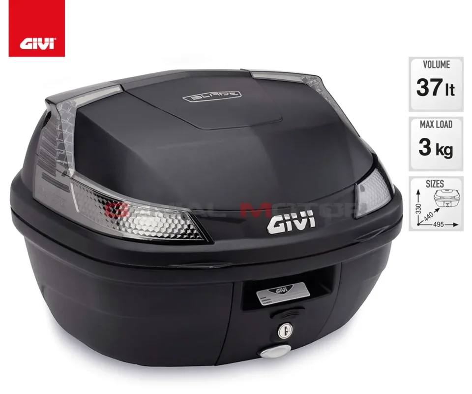 Bauletto Givi B37 BLADE 37lt per Piaggio BEVERLY 300Modelli dal 2021 al 2026 B37NT M6M B37NT + SR5616 + M6M Spedizione Gratuita
