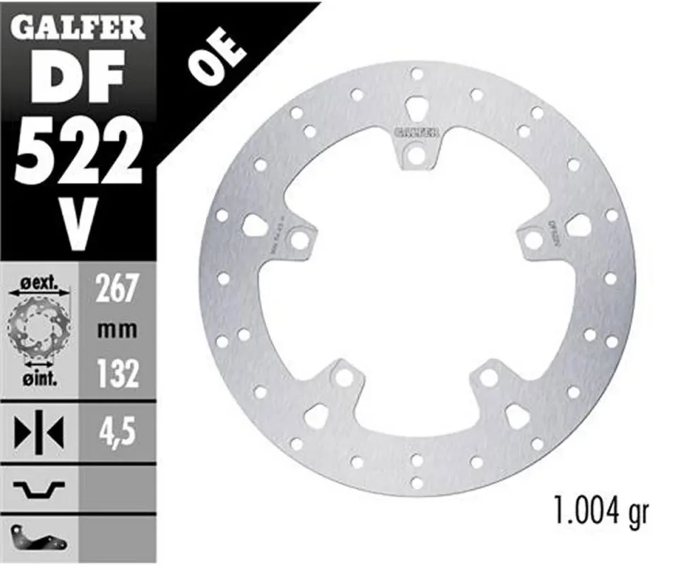 Vendita Finale Galfer Disco Freno Posteriore WAVE FIXED 255x5mm YAMAHA T-Max 560Modelli dal 2020 al 2026 DF528V