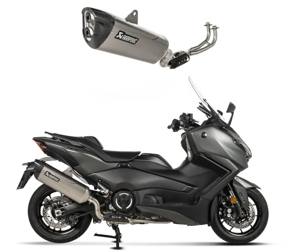 Impianto di Scarico Completo Omologato in Titanio/Inox Akrapovic per Yamaha T-Max 560Modelli: 2024 S-Y5R9-HILT Promozione Esclusiva