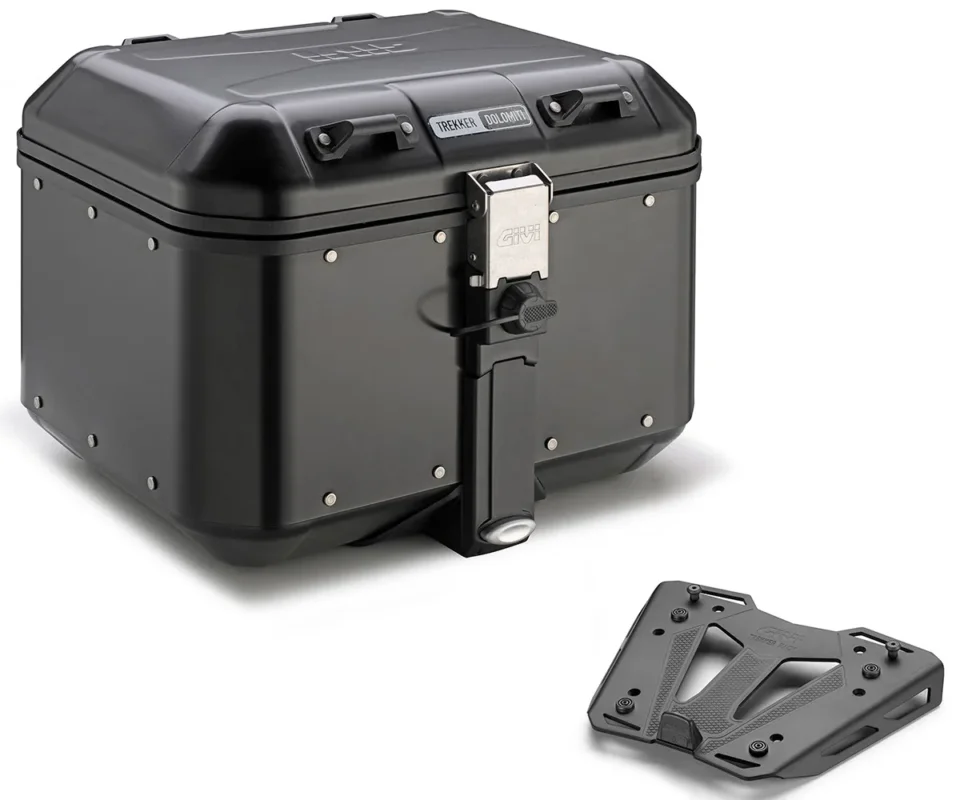 Novità Givi Top Case Valigia Trekker Dolomiti Nero + Kit Fissaggio 46Lt per Ktm 790 AdventureModelli dal 2023 al 2026 DLM46B + SR9430 + M8B