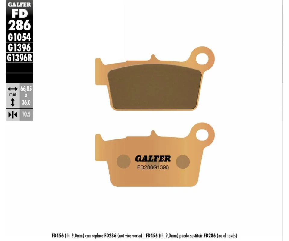 Galfer Pastiglie Freno Posteriore Honda ADV 350Modelli dal 2022 al 2026 FD286 FD286G1396 Solo Oggi