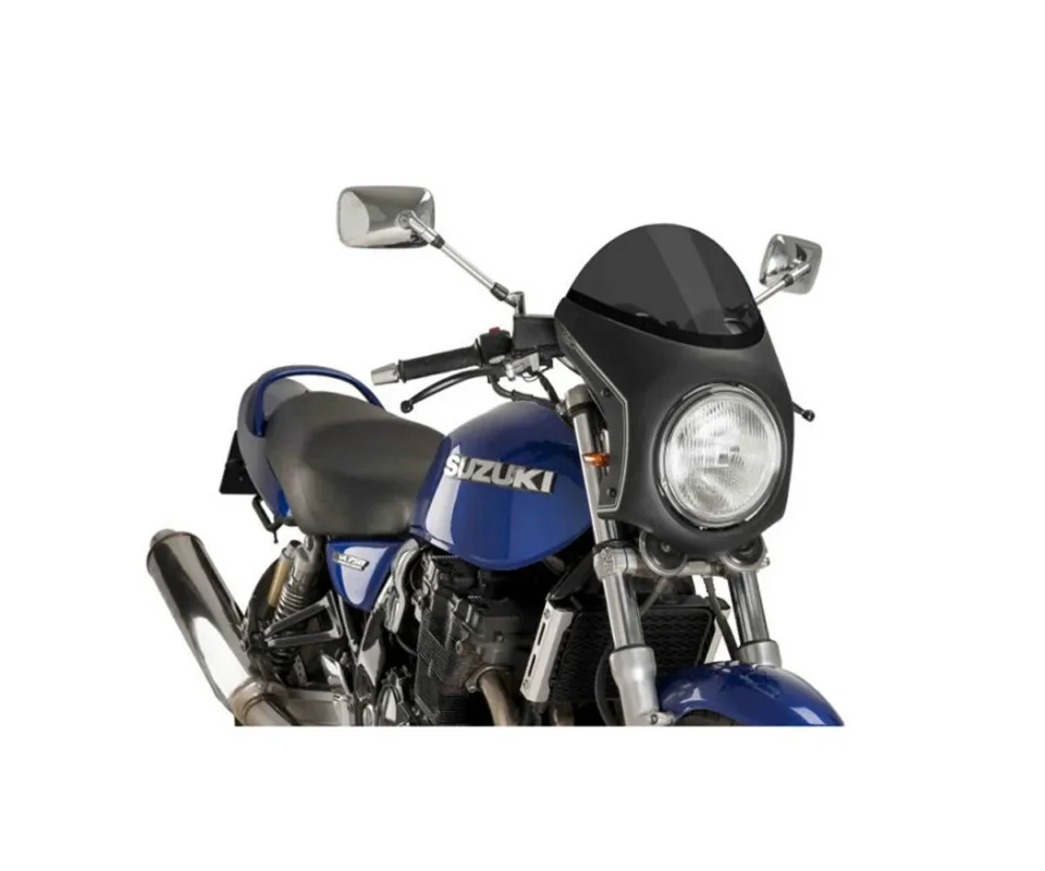Popolare Cupolino PUIG Fume Scuro - Nero Semicarenatoper Triumph Scrambler 400 XModelli dal 2024 al 2026 9553F