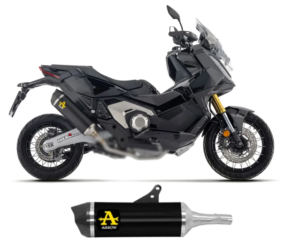 Scarico Completo Racing Arrow Race Tech Alluminio Nero per Honda X-Adv 750Modelli dal 2025 al 2026 71985AKN + 71798MI Novità