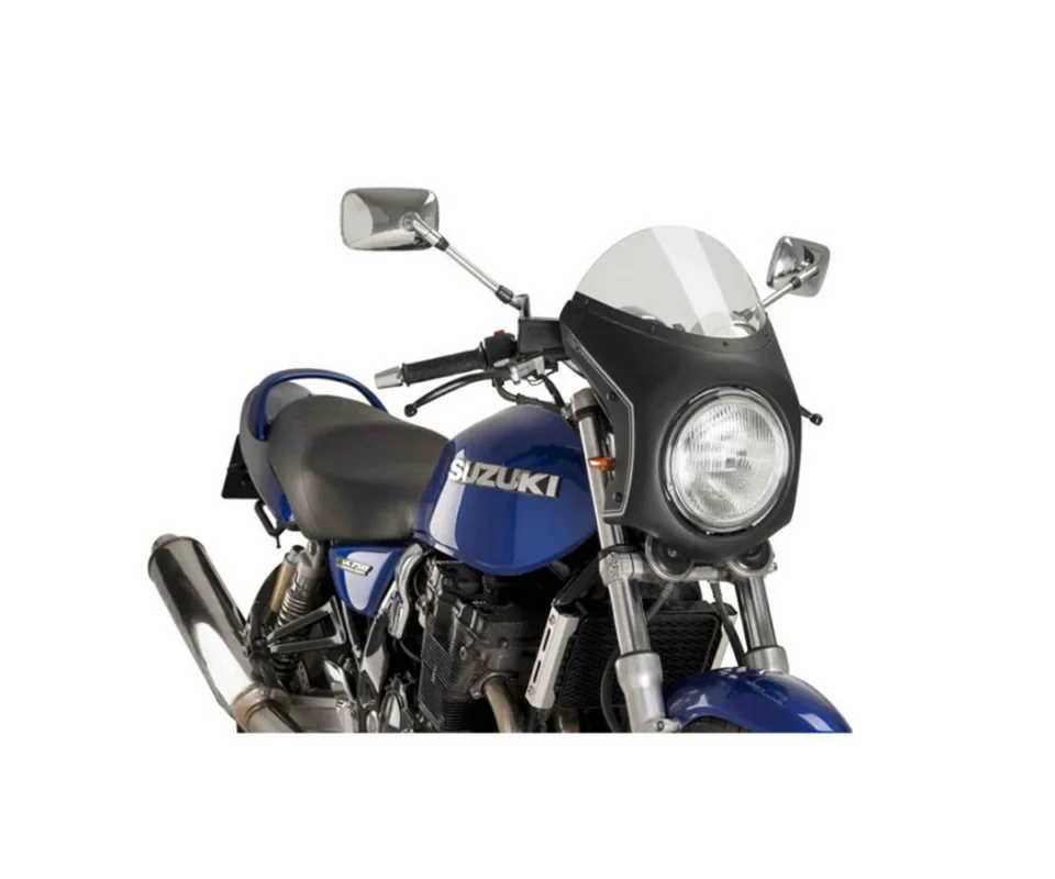 Cupolino PUIG Fume Chiaro - Nero Semicarenatoper Triumph Scrambler 400 XModelli dal 2024 al 2026 9553H Sconto