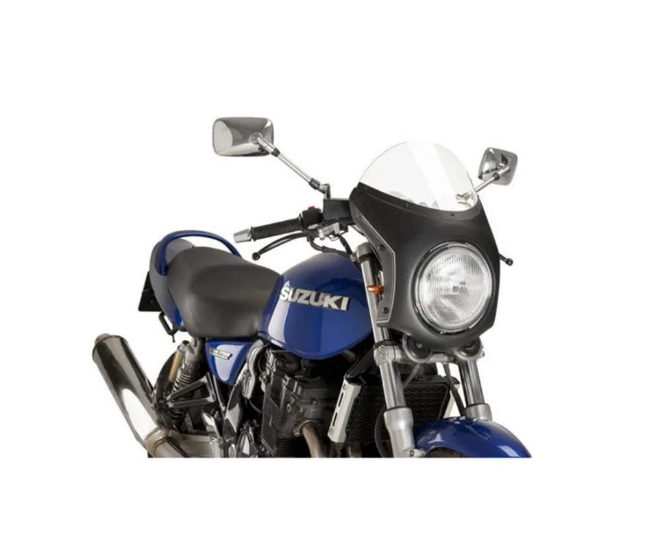 Cupolino PUIG Trasparente - Carbon Semicarenatoper Triumph Scrambler 400 XModelli dal 2024 al 2026 9515W Miglior Prezzo
