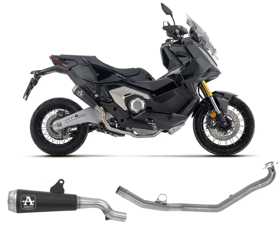 Reso Gratuito Scarico Completo Racing Arrow Pro Race Dark Nichrom per Honda X-Adv 750Modelli dal 2025 al 2026 71985PRN + 71798MI