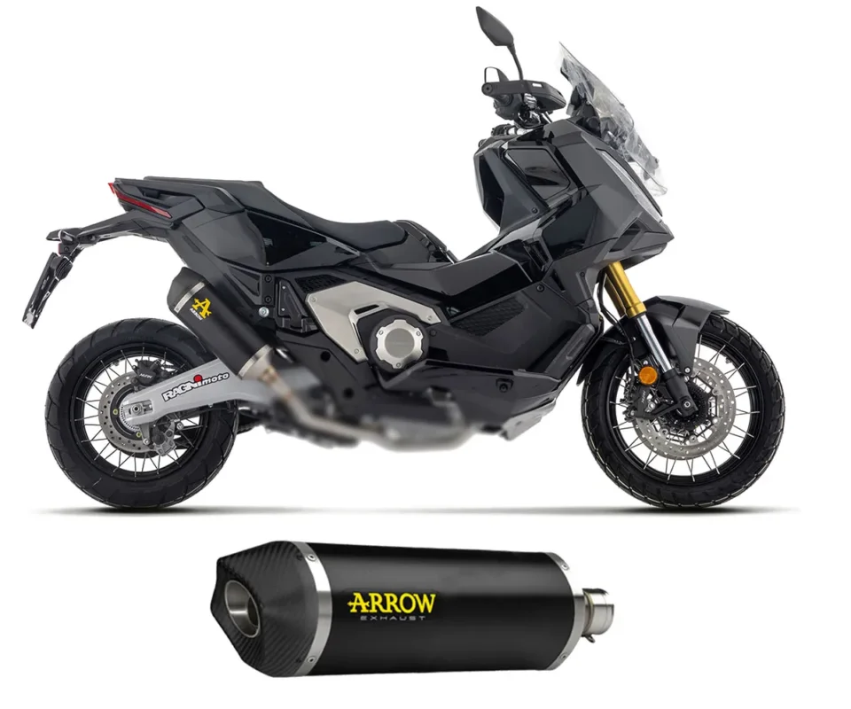 Di Tendenza Terminale di Scarico Arrow Race Tech Corto Alluminio Dark Honda X-Adv 750Modelli dal 2025 al 2026 71985AKNC