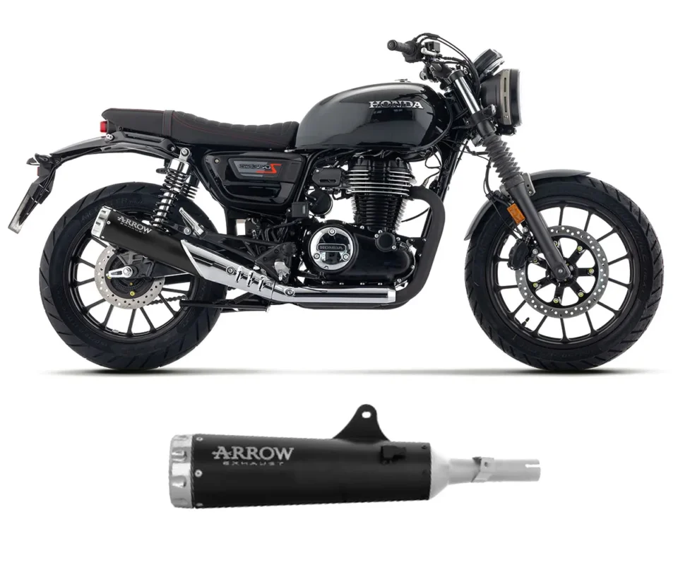 Terminale Di Scarico Arrow Rebel Inox Nero Fondello Alluminio HONDA GB 350 SModelli dal 2025 al 2026 74514RBA Saldi