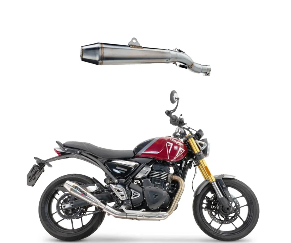 Spedito Oggi Terminale di Scarico GPR ULTRACONE Omologato Triumph Scrambler 400 XModelli dal 2023 al 2025 E5.T.101.1.ULTRA