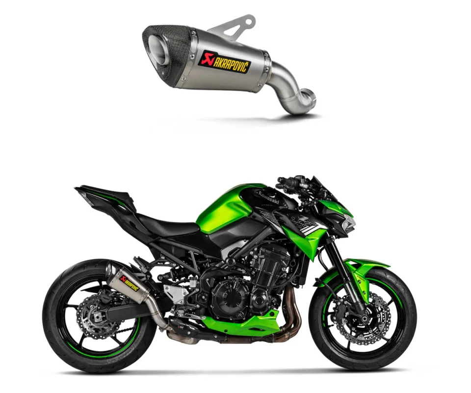 Terminale di Scarico in Titanio Akrapovic per Kawasaki Z 900Modelli dal 2019 al 2024 S-K9SO12-ASZT Prezzo Conveniente