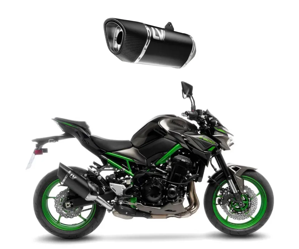Offerta Lampo Terminale di Scarico Leovince LV-14 R BLACK EDITIONper KawasakiZ 900Modelli dal 2020 al 2024 15603BU