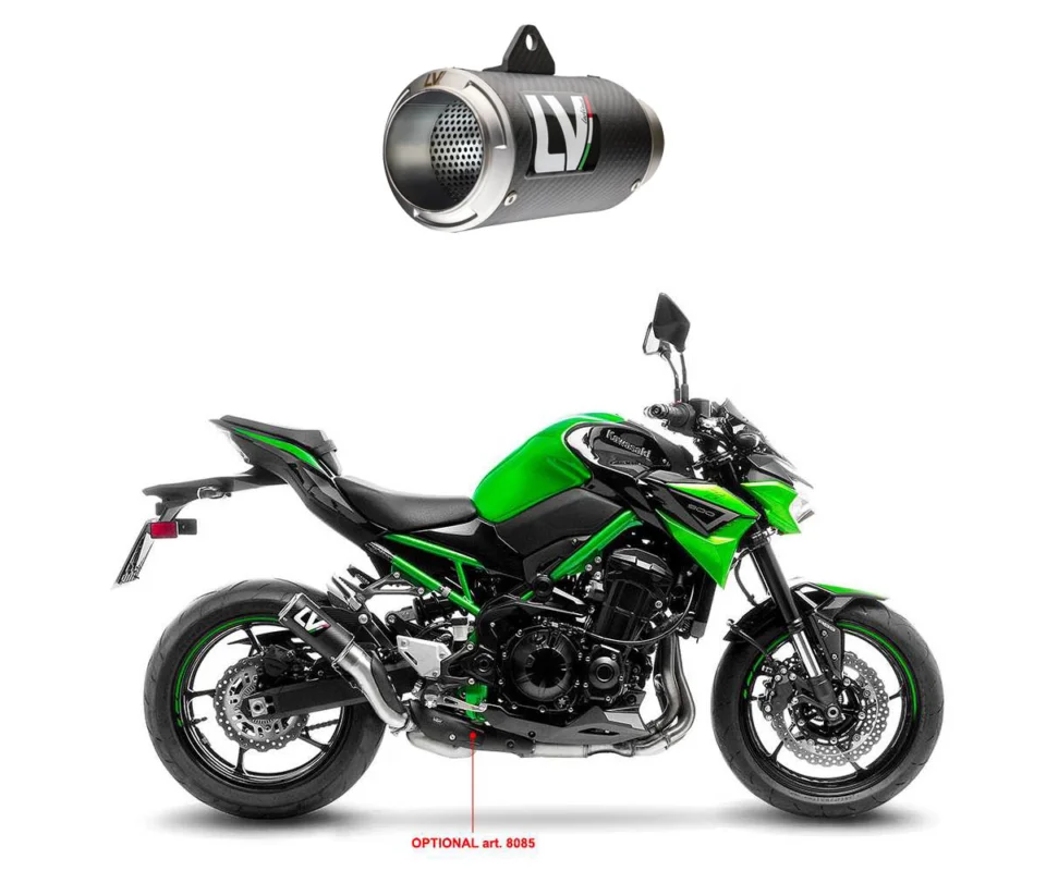 Terminale di Scarico Leovince LV CORSA CARBON FIBERper KawasakiZ 900Modelli dal 2020 al 2024 15404CU Di Tendenza