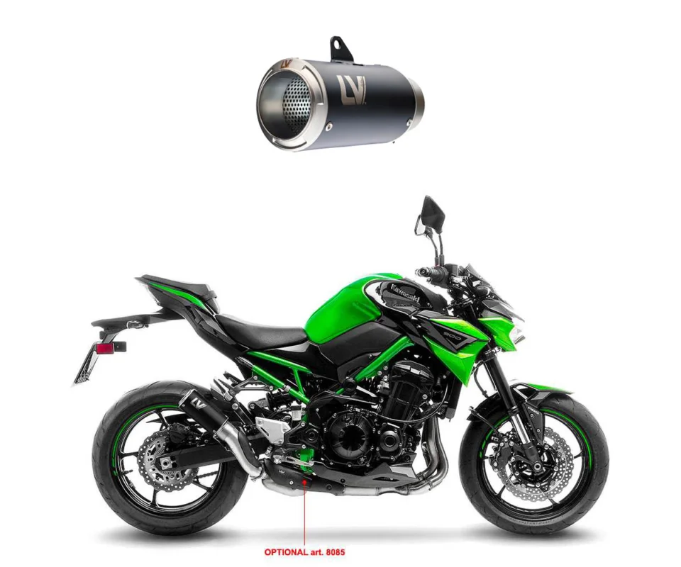 Reso Gratuito Terminale di Scarico Leovince LV CORSA BLACK EDITIONper KawasakiZ 900Modelli dal 2020 al 2024 15404BU