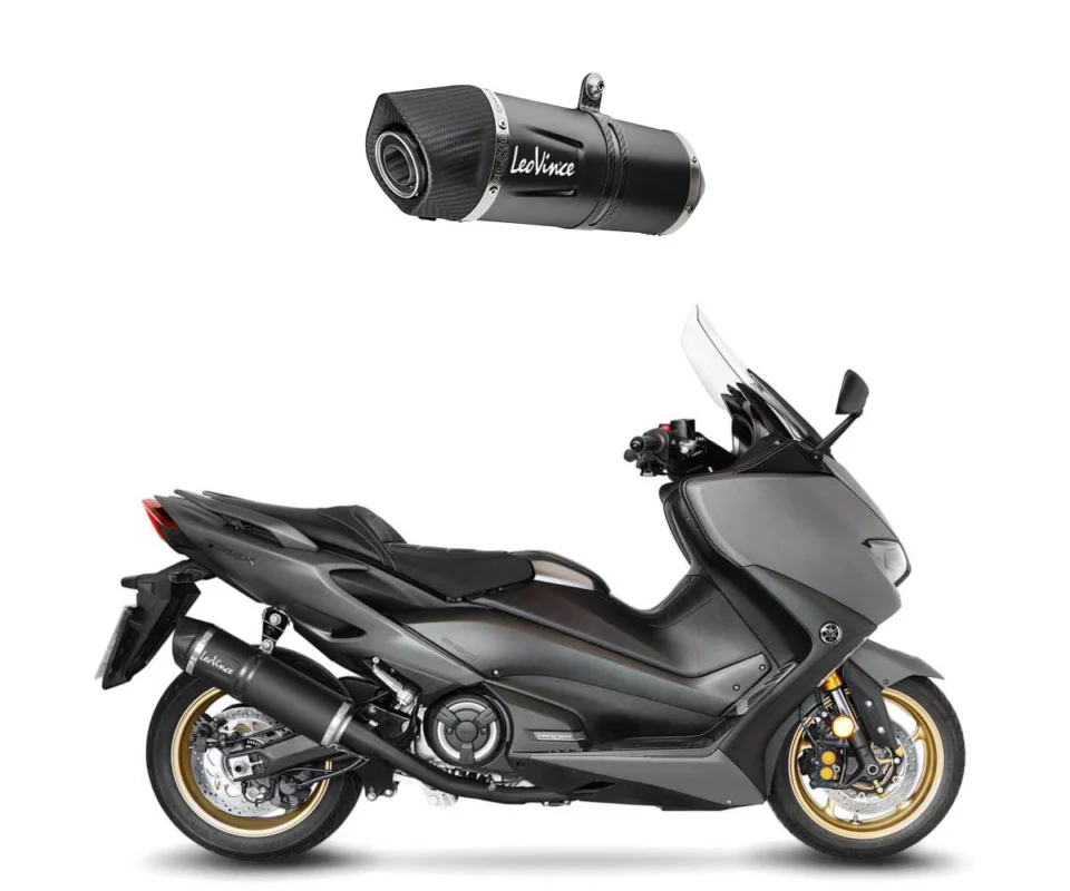 Terminale di Scarico Leovince LV ONE EVO BLACK EDITIONper Yamaha T-Max 560Modelli dal 2020 al 2024 14342EFBU Ultime Pezzi