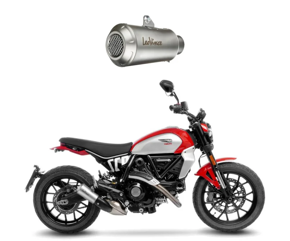 Terminale di Scarico Leovince LV-10per Ducati Scrambler 800Modelli dal 2023 al 2024 15266 Più Venduto