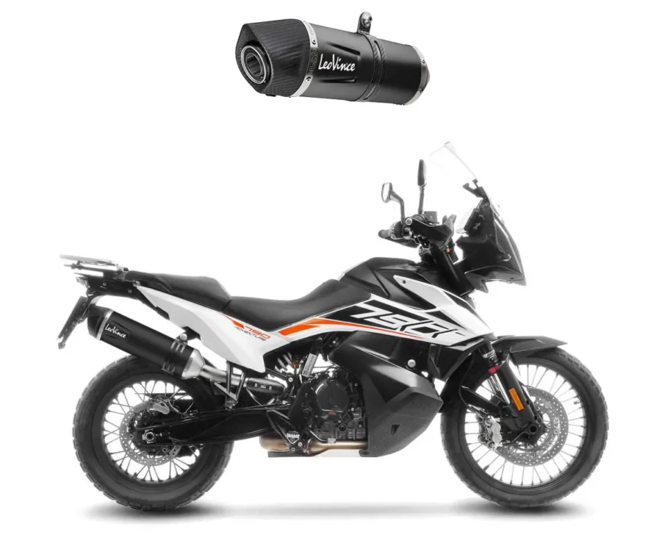 Terminale di Scarico Leovince LV ONE EVO BLACK EDITIONper Ktm Adventure 790Modelli dal 2023 al 2024 14414EBU Pagamento Sicuro