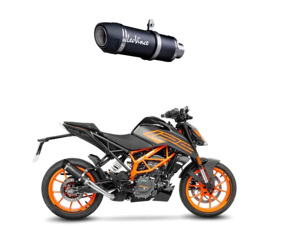 Saldi Terminale di Scarico Leovince GP CORSA EVOper Ktm Duke 125Modelli dal 2021 al 2023 3399EU