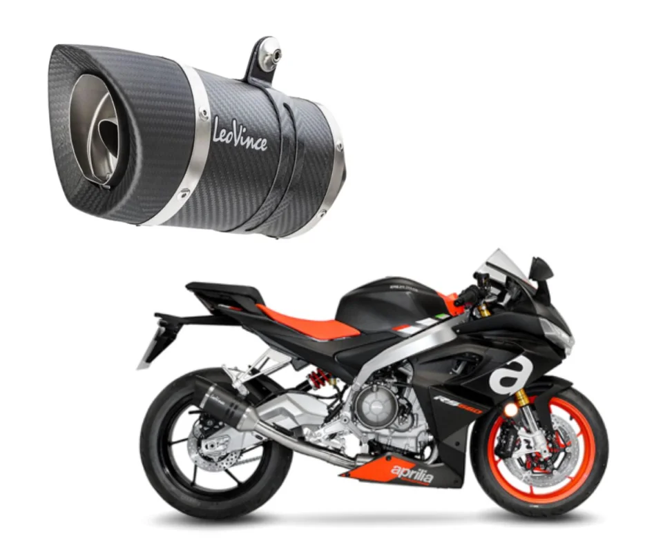Compra Oggi Stesso Terminale di Scarico Leovince LV PRO CARBON FIBERper Aprilia RS 660Modelli dal 2021 al 2024 14370EU