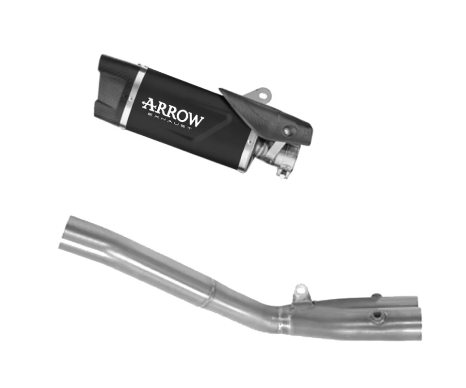 Prezzo Basso Scarico semi-completo Arrow Indy Race EVO Alluminio Dark per Yamaha Yzf R1Modelli dal 2025 al 2026 71983AKN + 71672MI