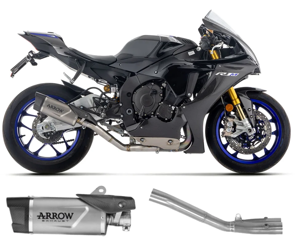 Promozione Scarico semi-completo Arrow Indy Race EVO Titanio per Yamaha Yzf R1Modelli dal 2025 al 2026 71983PK + 71672MI