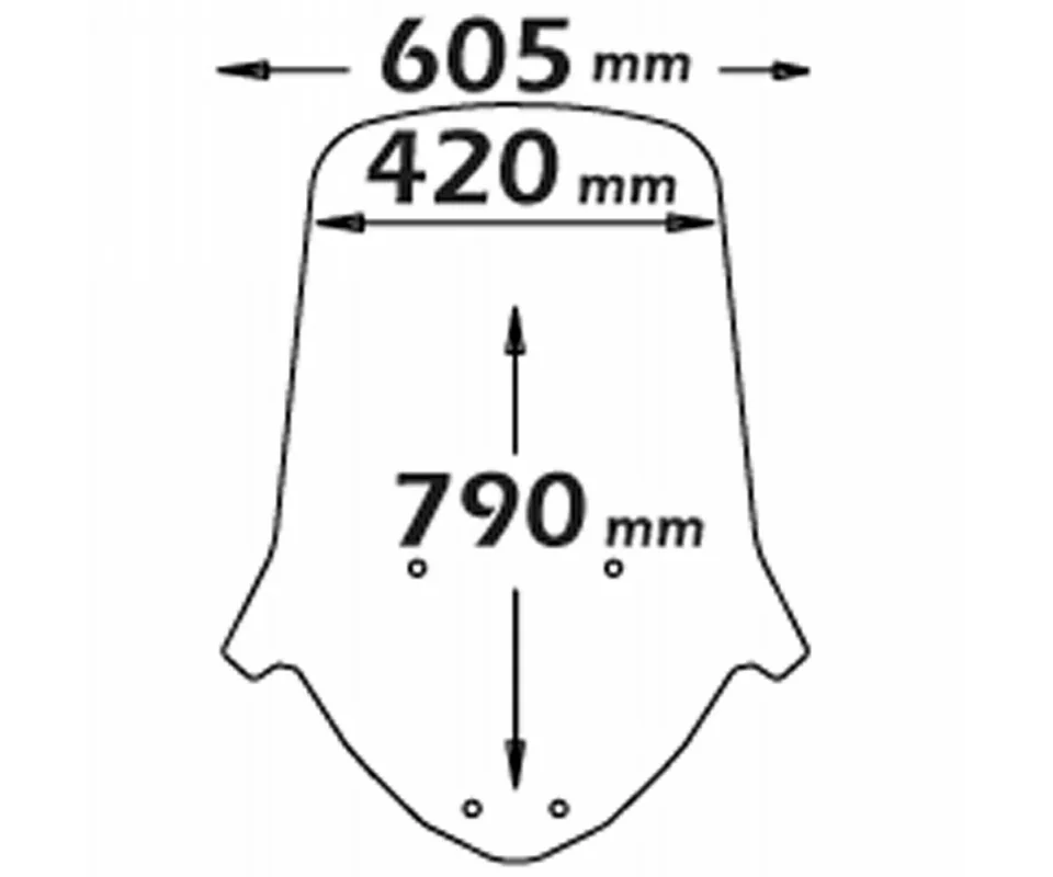 Non Perdere Parabrezza Isotta Media Protezione 790x605x4 Per Sym Joymax 300iModelli dal 2012 al 2019 SC3625-A/538