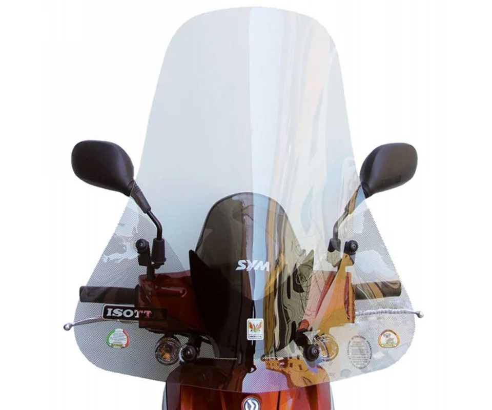 Promozione Esclusiva Parabrezza Isotta Media Protezione 680x700x3 Per Sym SIMPLY 125Modelli dal 2008 al 2011 E86-A/521