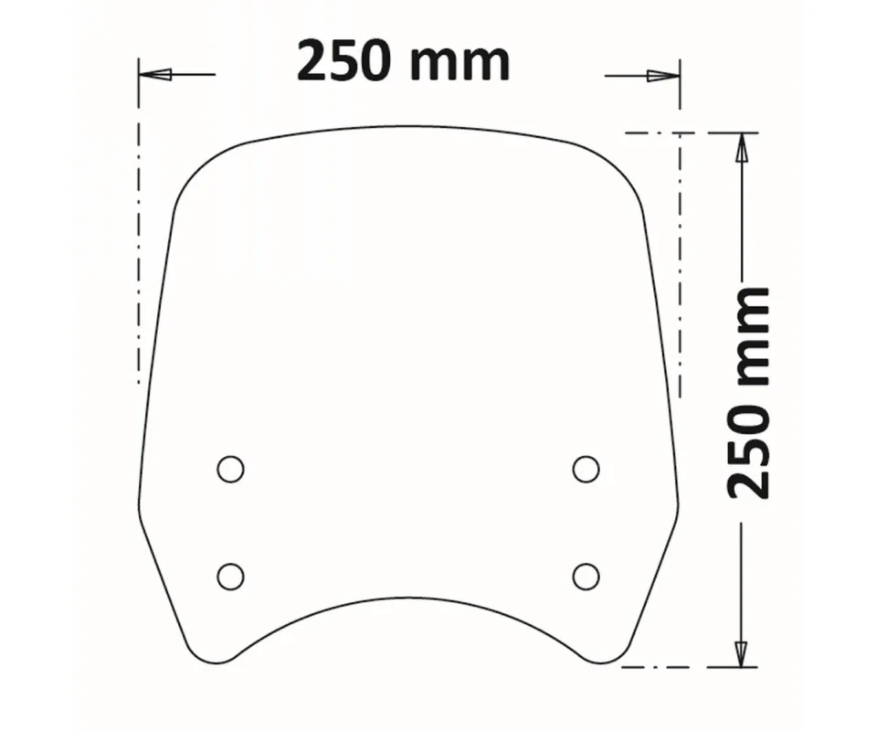 Cupolino Isotta250x250x3 Nero Opaco Per Royal Enfield Meteor 350 FireballModelli dal 2021 al 2026 SC655-NO-A/SC655 Ultima Occasione