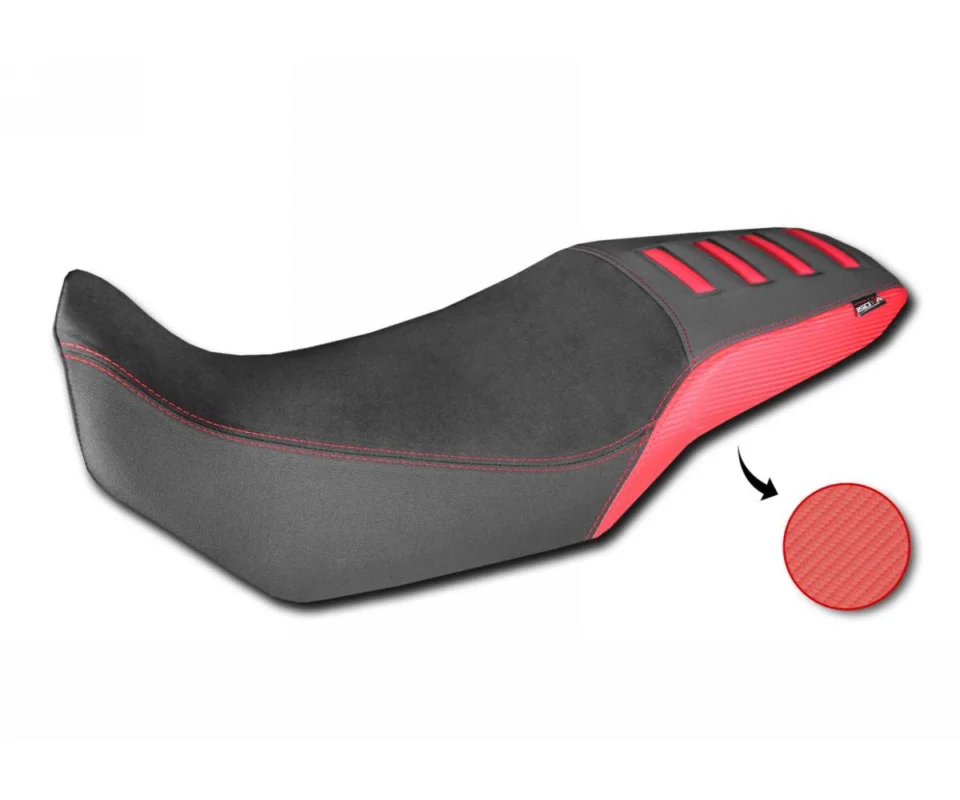 Popolare Rivestimento Sella Isotta Comfort In Fibra 3d Nero E Rosso Per Honda Transalp Xl 750Modelli dal 2023 al 2026 RV004-N1