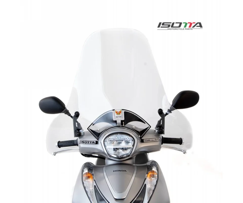 Nuova Collezione Parabrezza Isotta Media Protezione Con Serigrafia Anti Refrazione Solare 600x715x3 Per Honda Sh Mode 125Modelli dal 2021 al 2022 SC4533-A/253