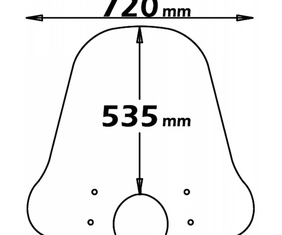 Prezzo Ridotto Parabrezza Isotta Media Protezione 535x720x3 Per Piaggio Vespa Px Freno A Disco 150Modelli dal 1998 al 2017 SC4154-A/758
