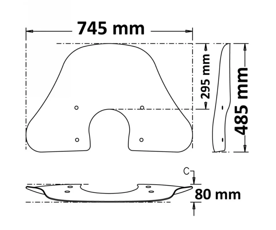 Parabrezza Isotta Summer Trasparente 485x745x3 Per Piaggio Vespa Gts I-get 125Modelli dal 2019 al 2022 SC4152-T-A/763GR Di Tendenza