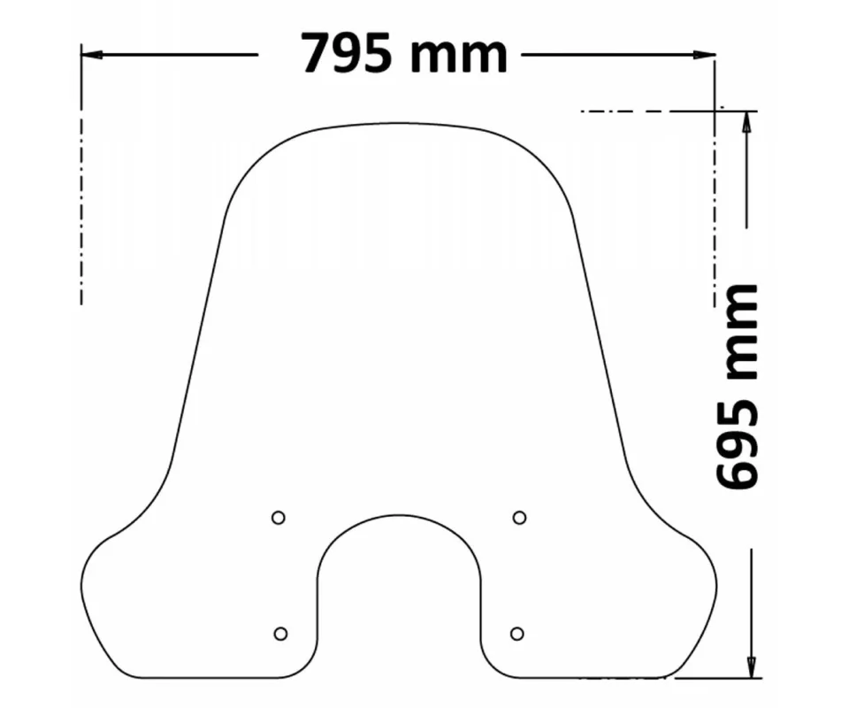 Parabrezza Isotta Media Protezione 695x796x3 Trasparente Per Piaggio Vespa Gts 125Modelli dal 2023 al 2026 SC4132-T-A/763-N Spedito Oggi